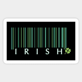 Irish barcode and shamrock Magnet